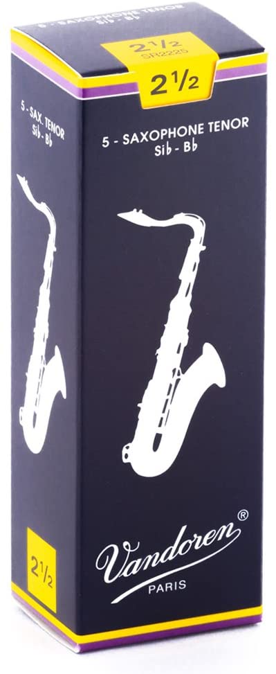 Vandoren Tenor Saxophone Reeds - Box of 5 (Choose Strength