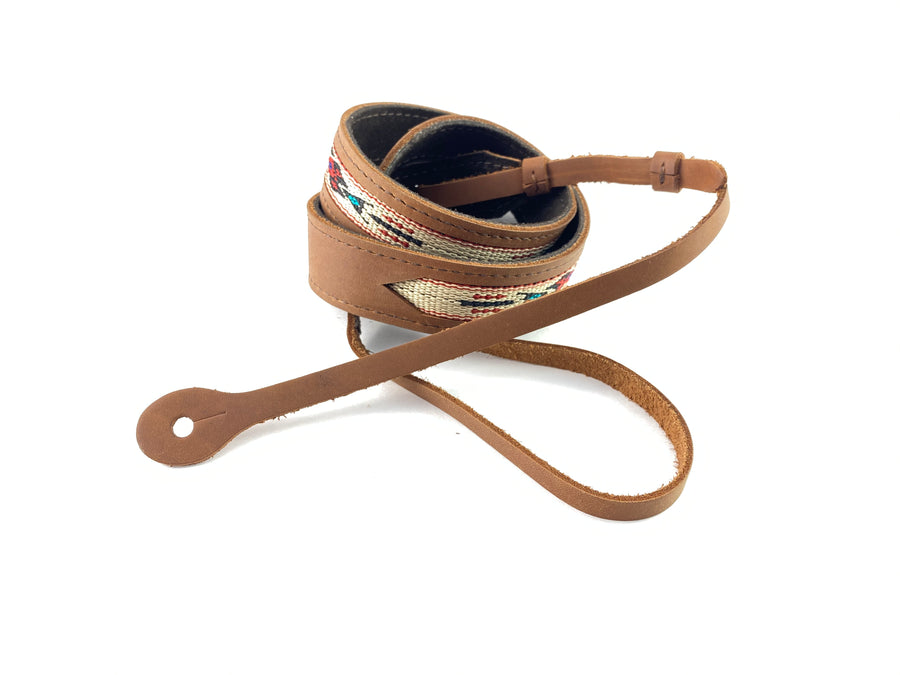 El Dorado Leather "Kachina" Mandolin Strap (Black or Brown)