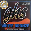 GHS White Bronze Light Acoustic/Electric Guitar Strings