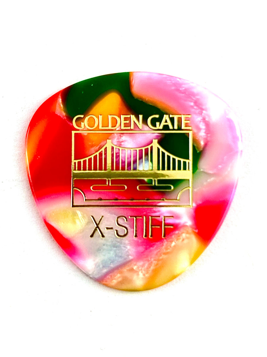 Golden Gate Rounded Multi-Color (Clown Barf) Flat Pick