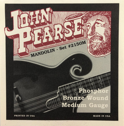John Pearse Set #2150M Phosphor Bronze Wound Medium Gauge Mandolin Strings
