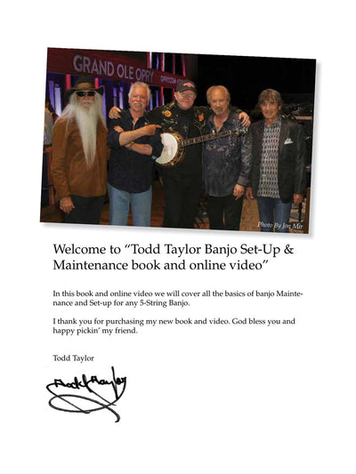 5-String Banjo Setup & Maintenance Book