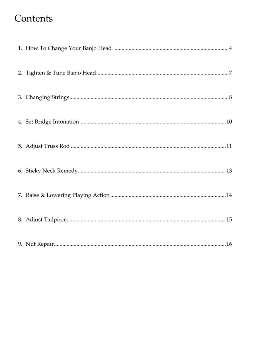 5-String Banjo Setup & Maintenance Book