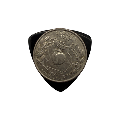 McQuan Mini Triangular PEI Flatpick - Available in Black or Amber