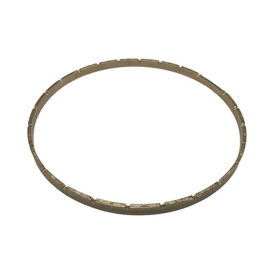 Gold Tone 11" Notched Engraved Tension Hoop
