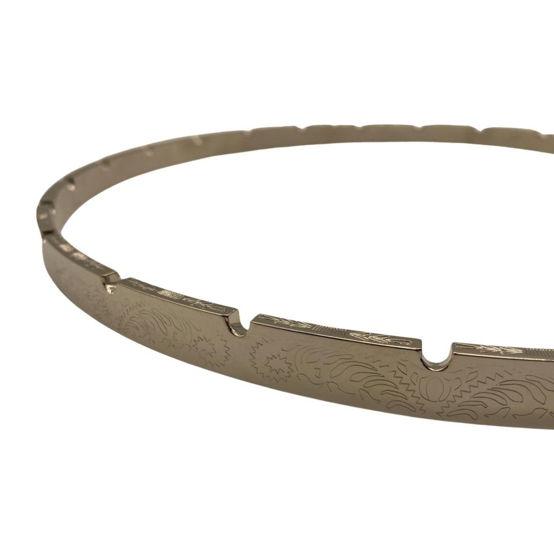 Gold Tone 11" Notched Engraved Tension Hoop