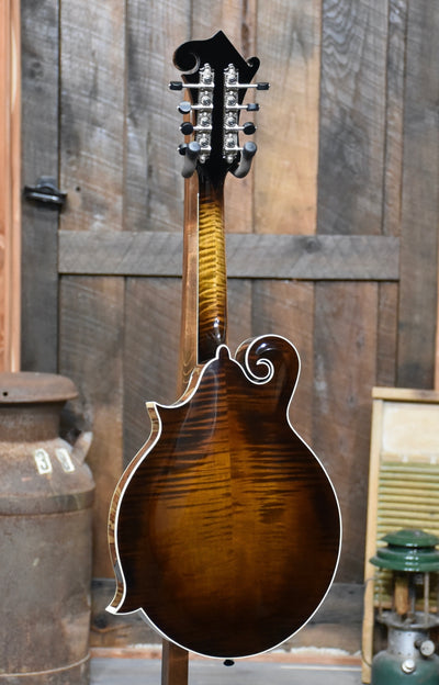 Northfield Big Mon Wide-Nut F-Style Mandolin With Two Piece Back and Case - Brown