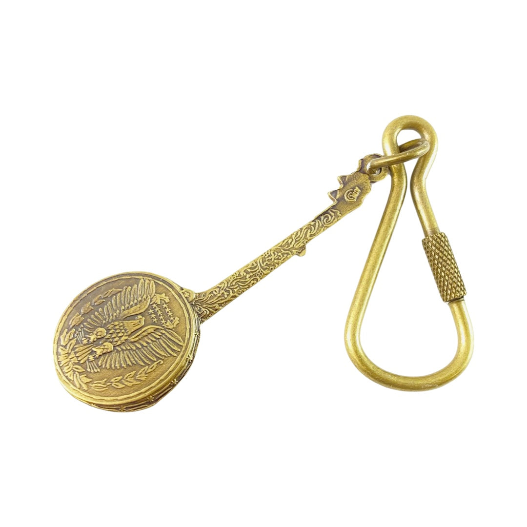 Banjo Keychain - Antiqued Brass