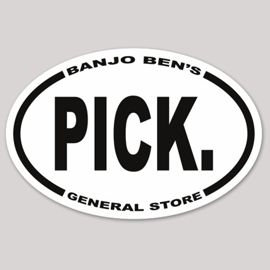 Banjo Ben's General Store PICK. Case Sticker