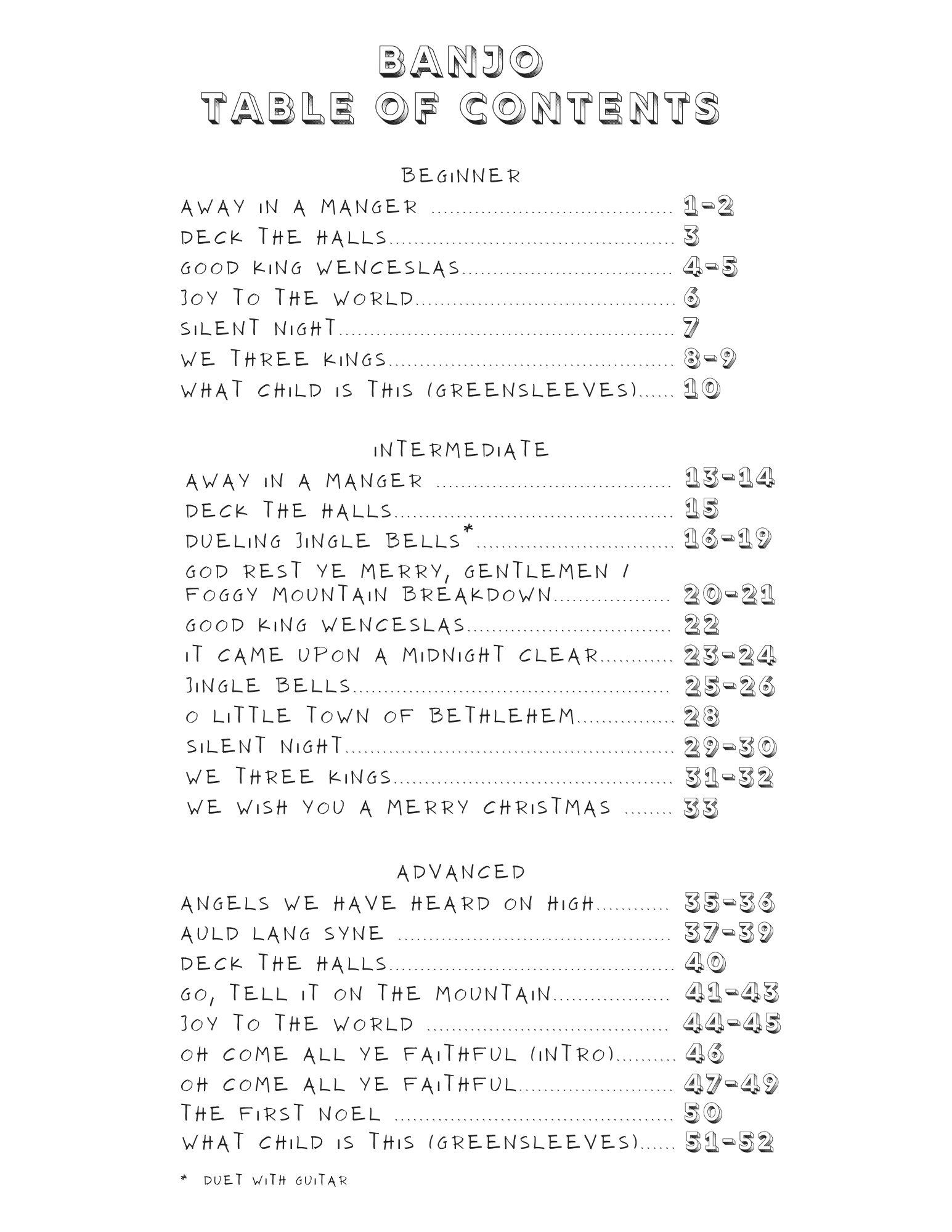 Banjo Ben’s Book of Tabs: Christmas Songs - Volume One