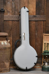 Calton Cases Bluegrass Resonator Banjo Flight Case - Grey With Red Interior