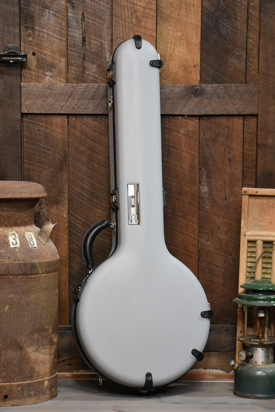 Calton Cases Bluegrass Resonator Banjo Flight Case - Grey With Red Interior