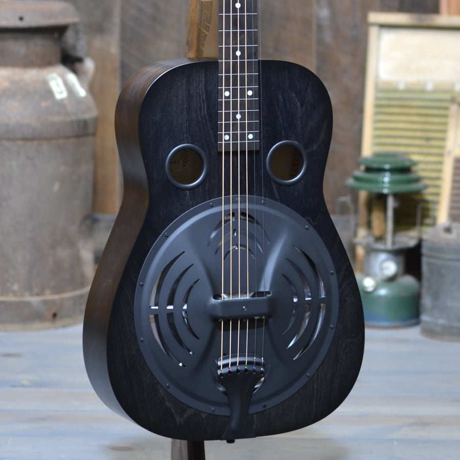 Beard Radio Standard E Model Squareneck Dobro with Case - Black Ice Satin Finish