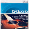 D'Addario EFT16 Phosphor Bronze Flat Top Light Guitar Strings