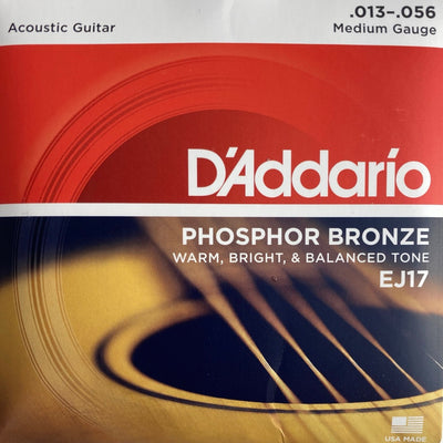 D'Addario EJ17 Phosphor Bronze Medium Acoustic Guitar Strings