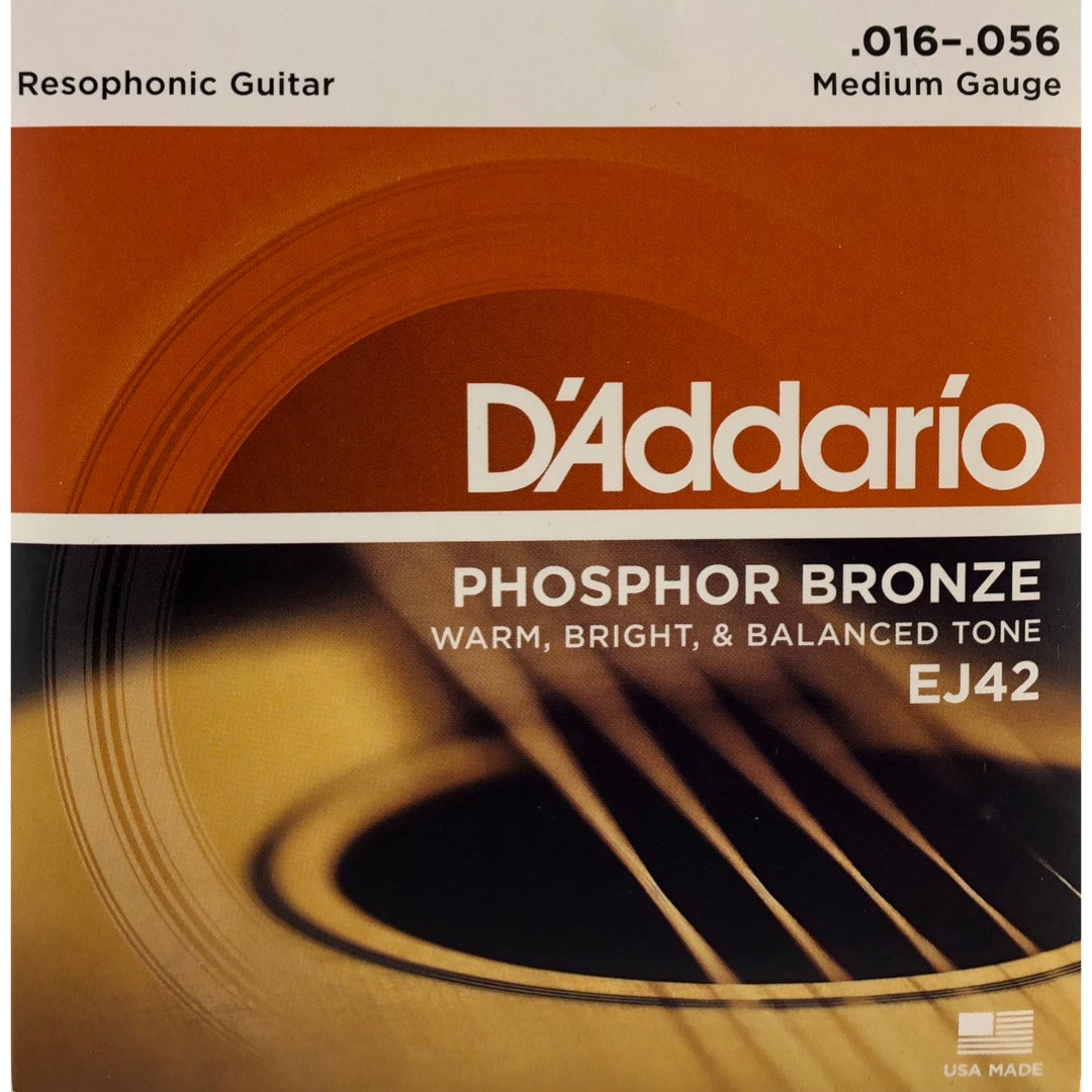 D'Addario EJ42 Phosphor Bronze Resophonic Guitar Strings