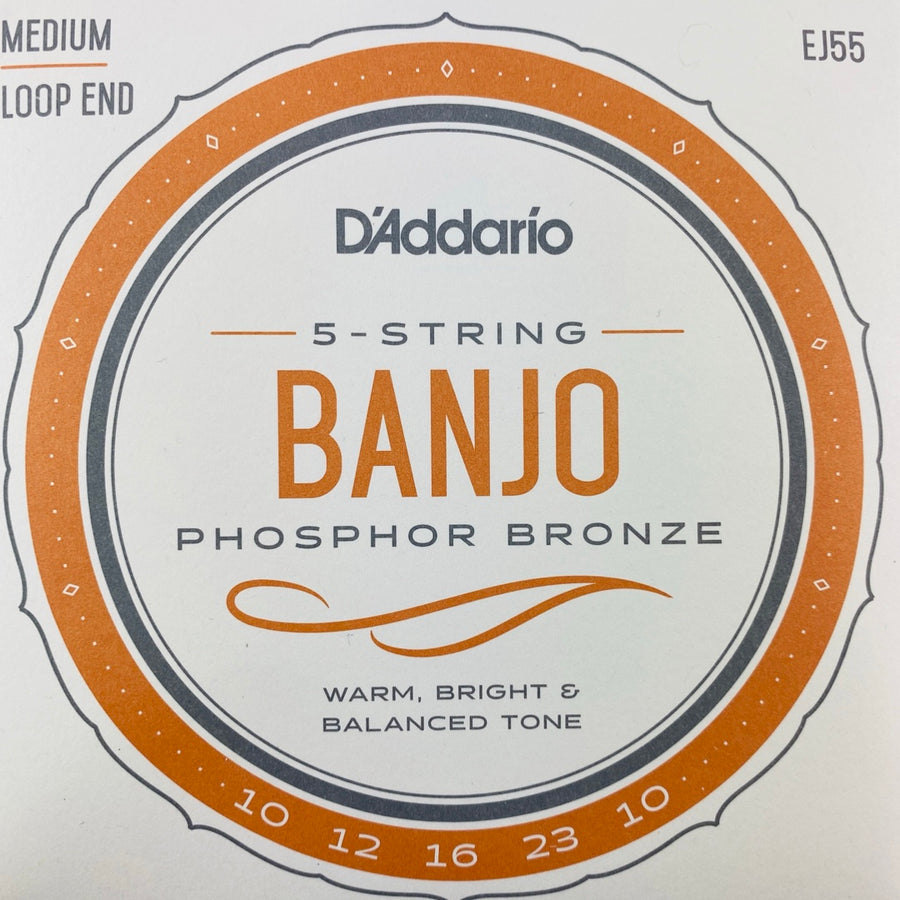 D'Addario EJ55 Phosphor Bronze Medium Banjo Strings