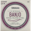 D'Addario EJ57 Nickel Plated Steel Custom Medium Banjo Strings