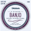 D'Addario EJ60+ Light Plus Nickel Banjo Strings
