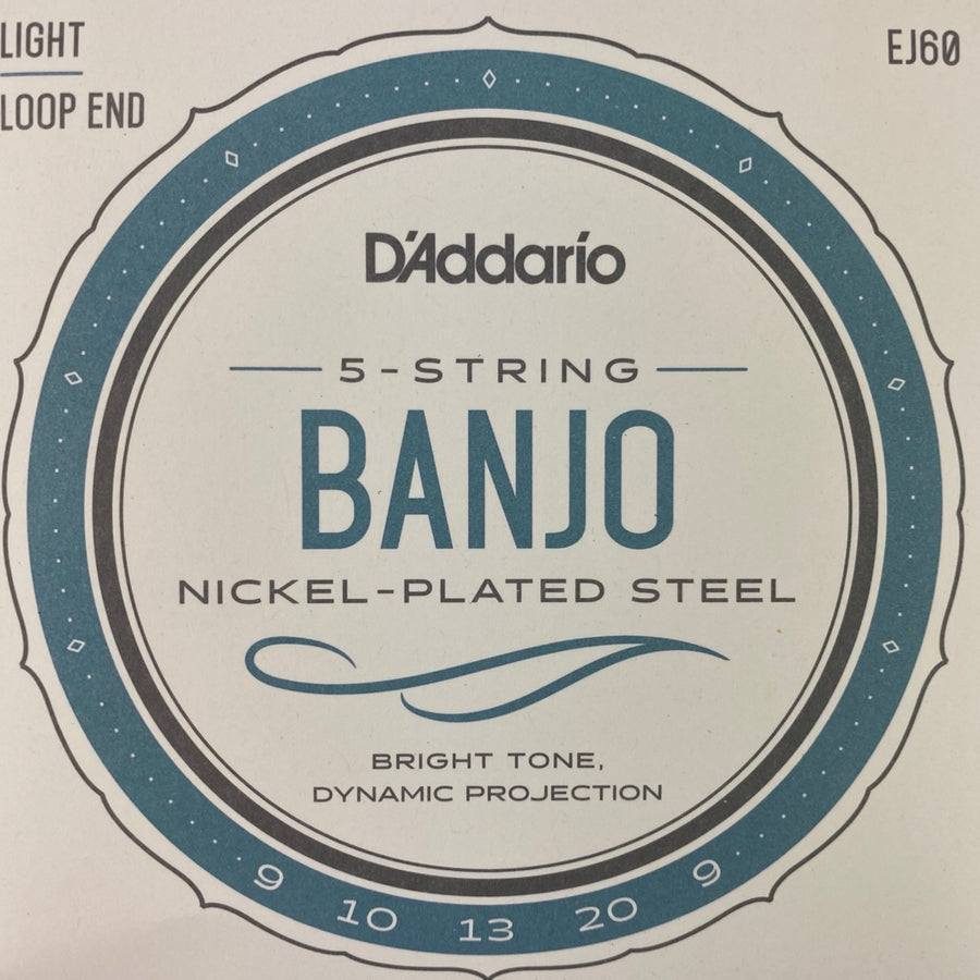 D'Addario EJ60 Nickel Plated Steel Light Gauge Banjo Strings