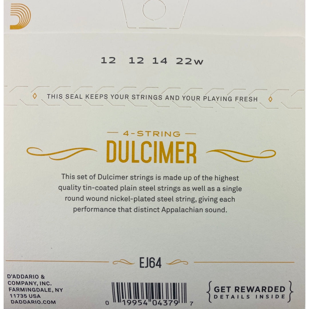 D'Addario EJ64 Nickel Wound Mountain Dulcimer Strings