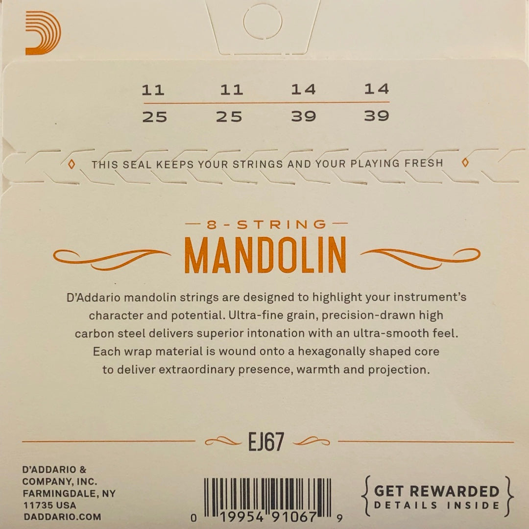 D'Addario EJ67 Nickel Plated Mandolin Strings
