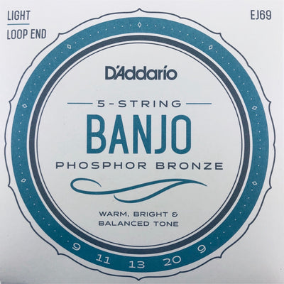 D'Addario EJ69 Phospher Bronze Light Gauge Banjo Strings
