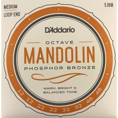 D'Addario EJ80 Medium Phosphor Bronze Octave Mandolin Strings