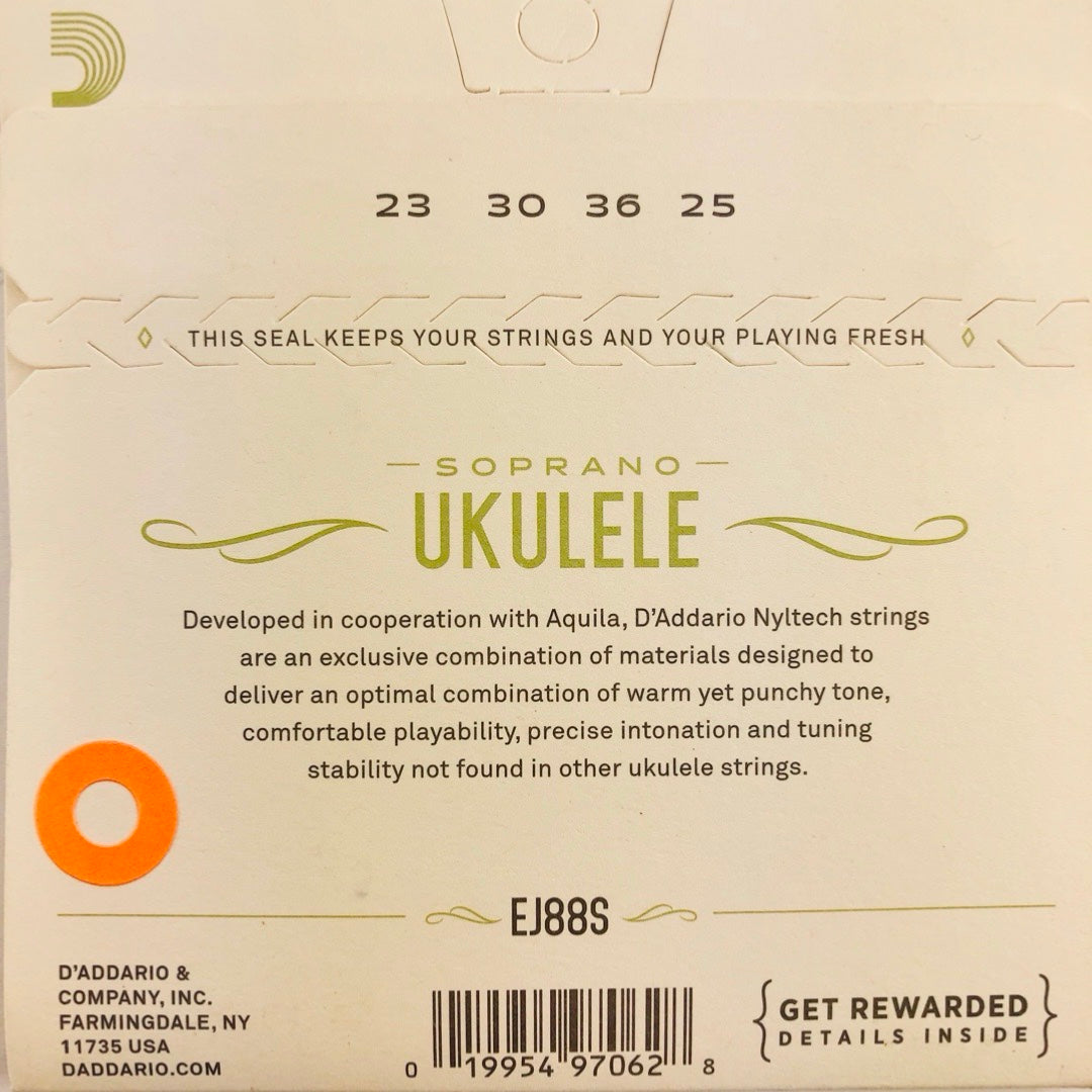 D'Addario EJ88S Soprano Nyltech Ukulele Strings