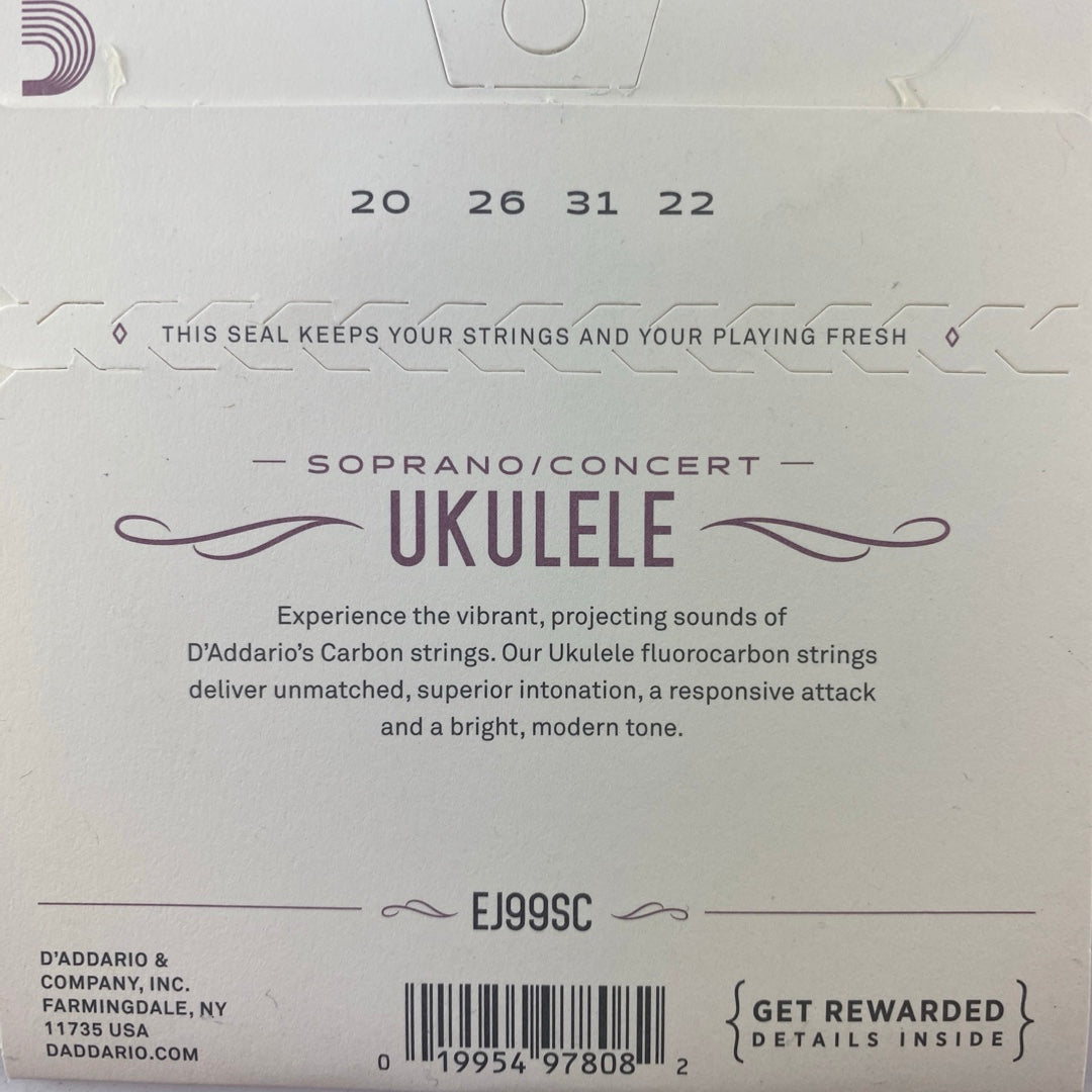 D'Addario EJ99SC Pro-Arté Carbon Ukulele Strings - Soprano/Concert