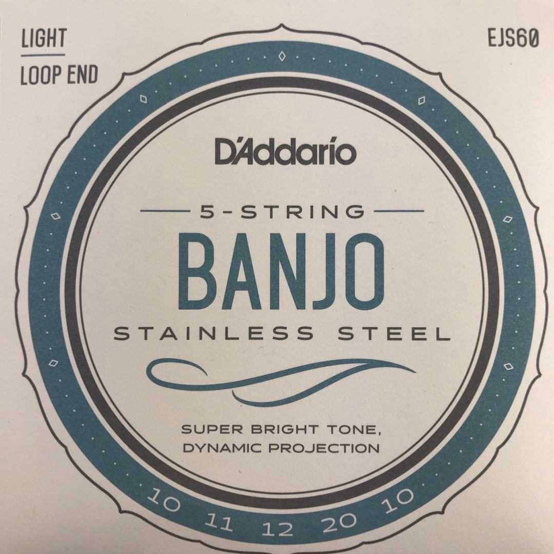 D'Addario EJS60 Light Stainless Steel Banjo Strings