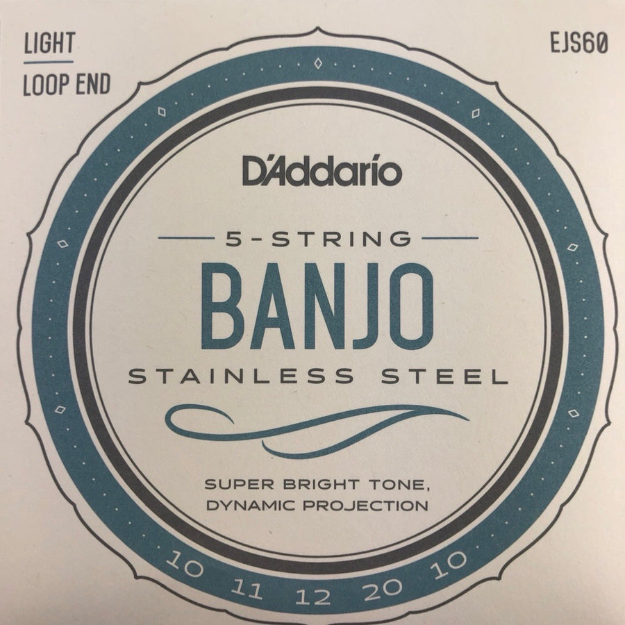 D'Addario EJS60 Light Stainless Steel Banjo Strings