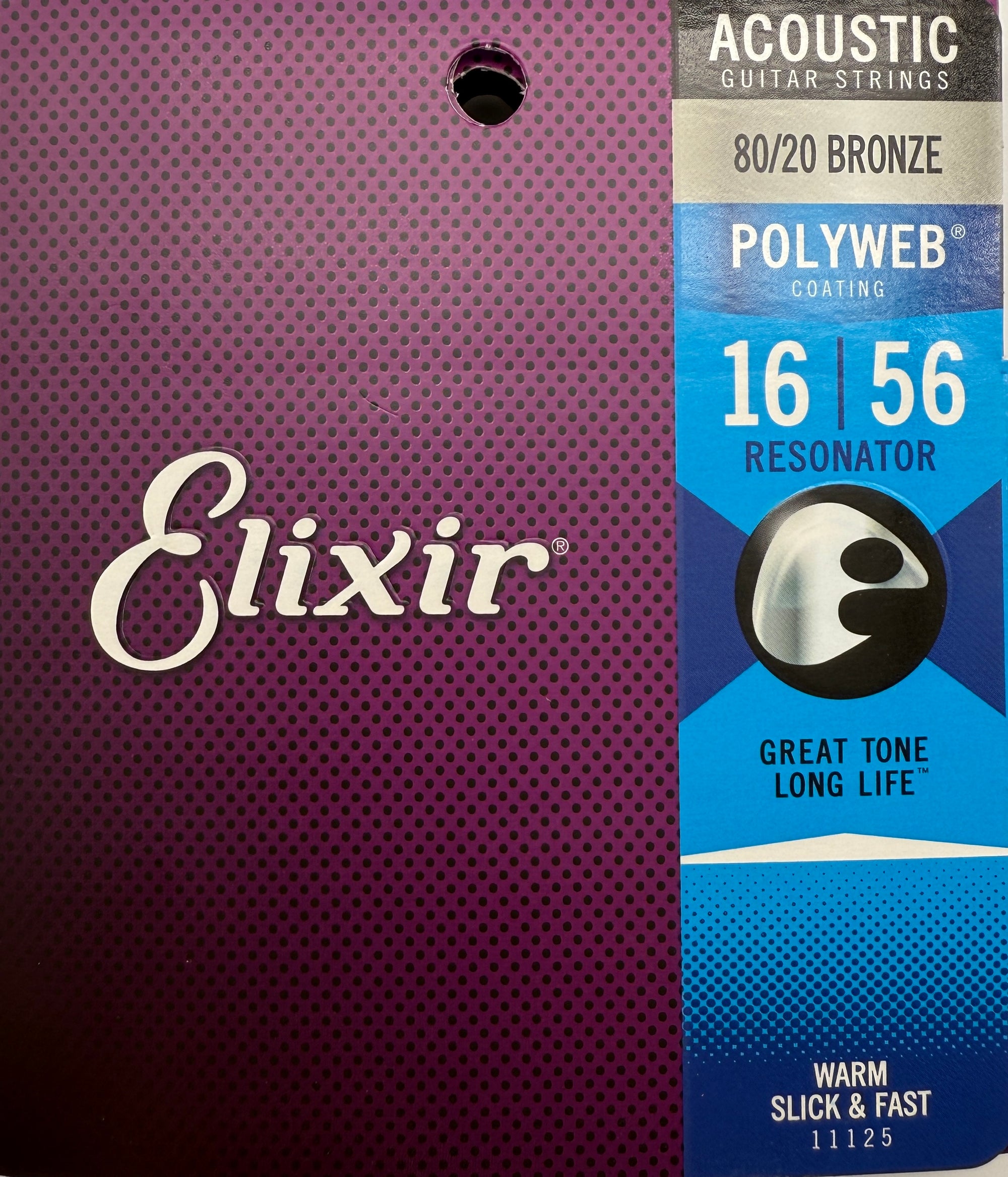 Elixir 11125 Polyweb Coated 80/20 Bronze Acoustic Resonator Guitar