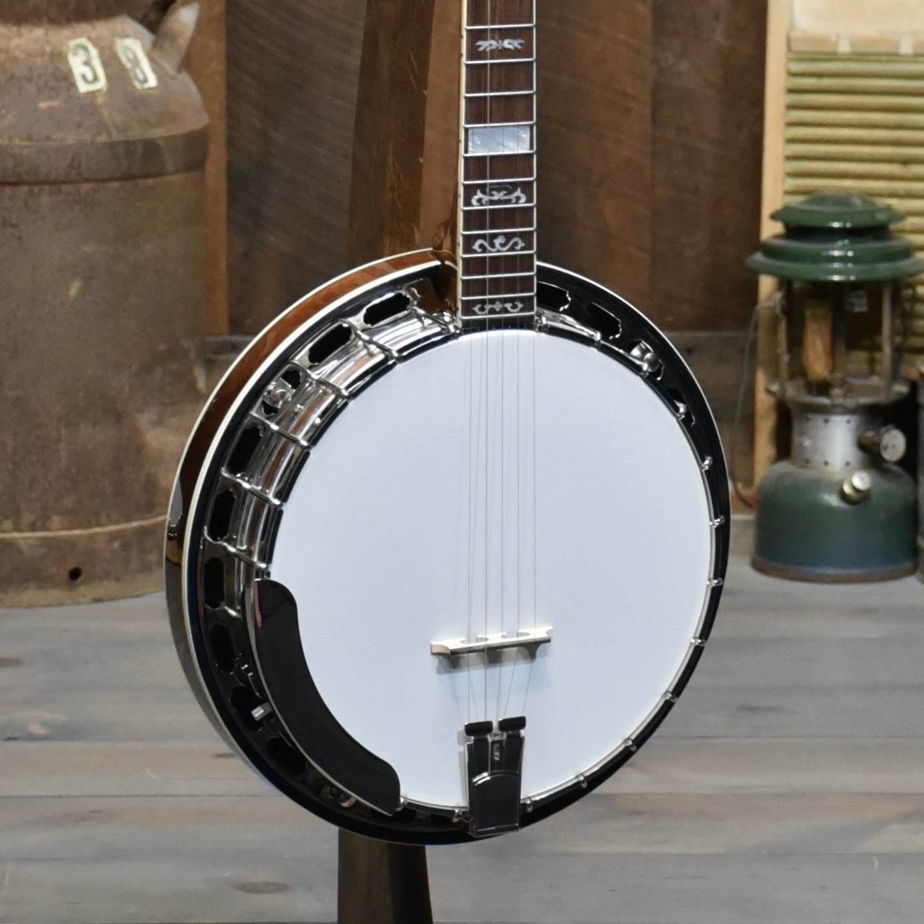 Gold Star GF100 Wreath Mahogany 5-String Bluegrass Banjo With Case