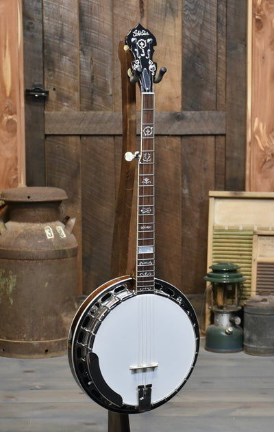 Gold Star GF100 Wreath Mahogany 5-String Bluegrass Banjo With Case