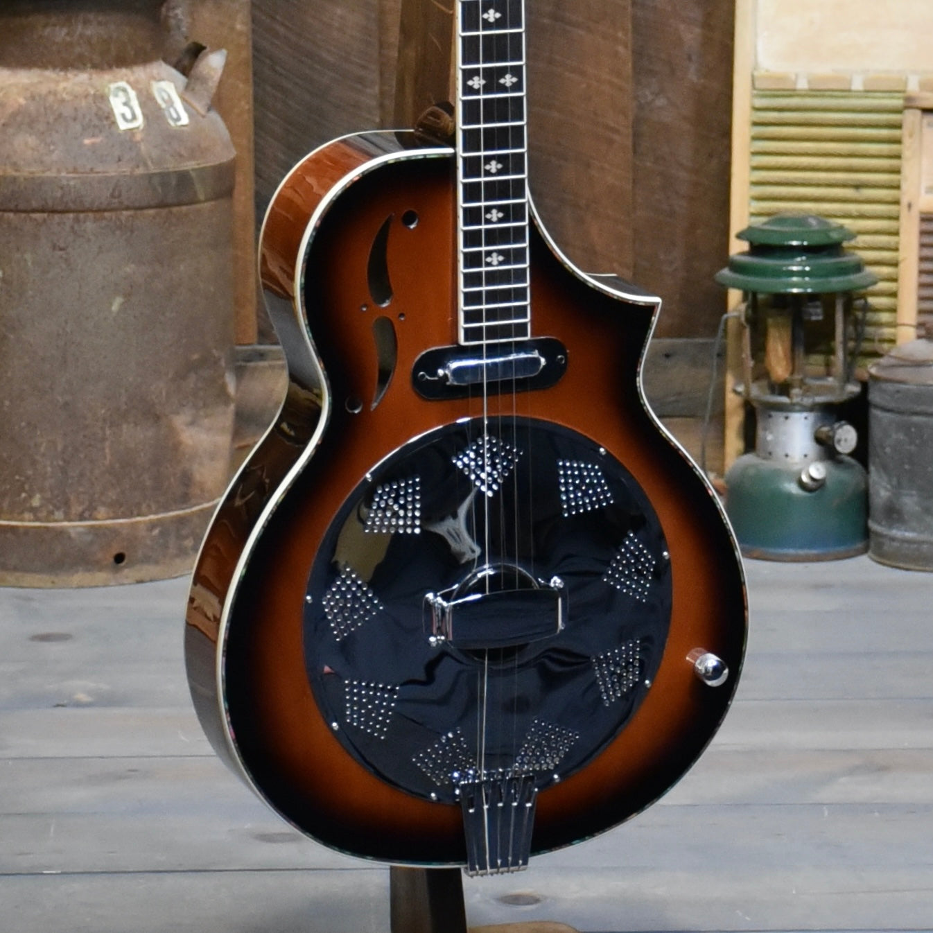 【待望★】 Dojo Tone Gold Deluxe With 5-String Resophonic Dobro/Banjo 金属工芸