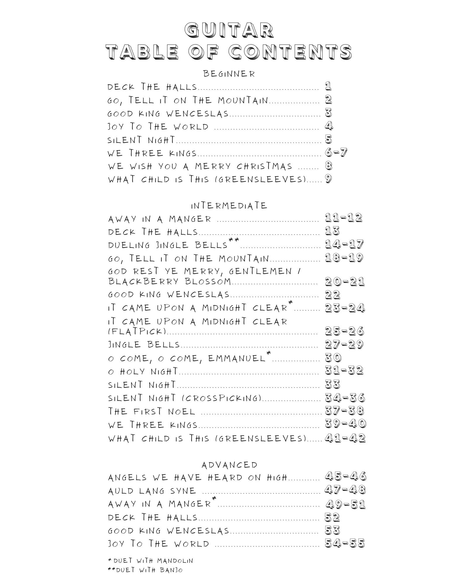 Banjo Ben’s Book of Tabs: Christmas Songs - Volume One