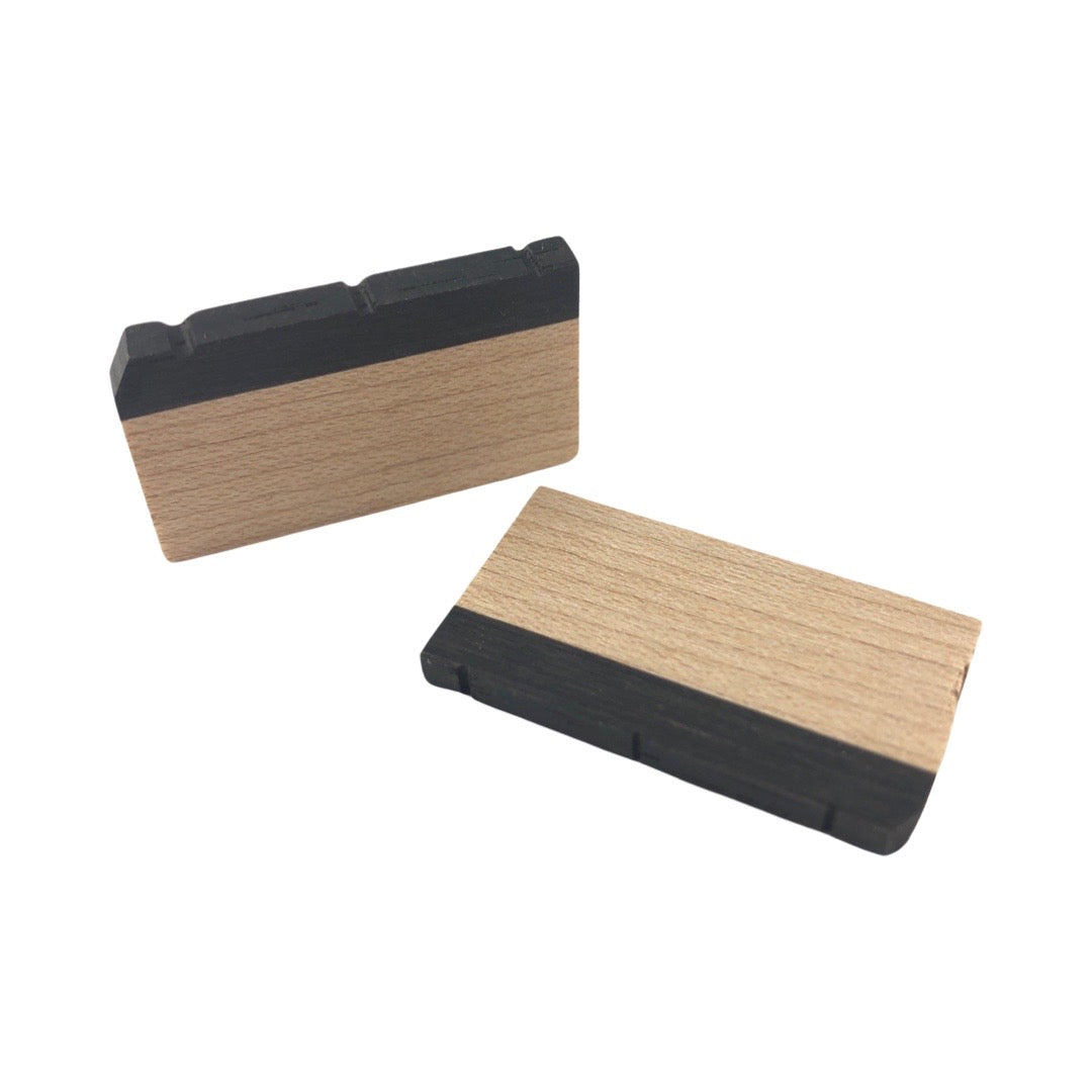 Beard EBS-17 Spider Bridge Insert - Maple/Ebony Slotted (set of 2)