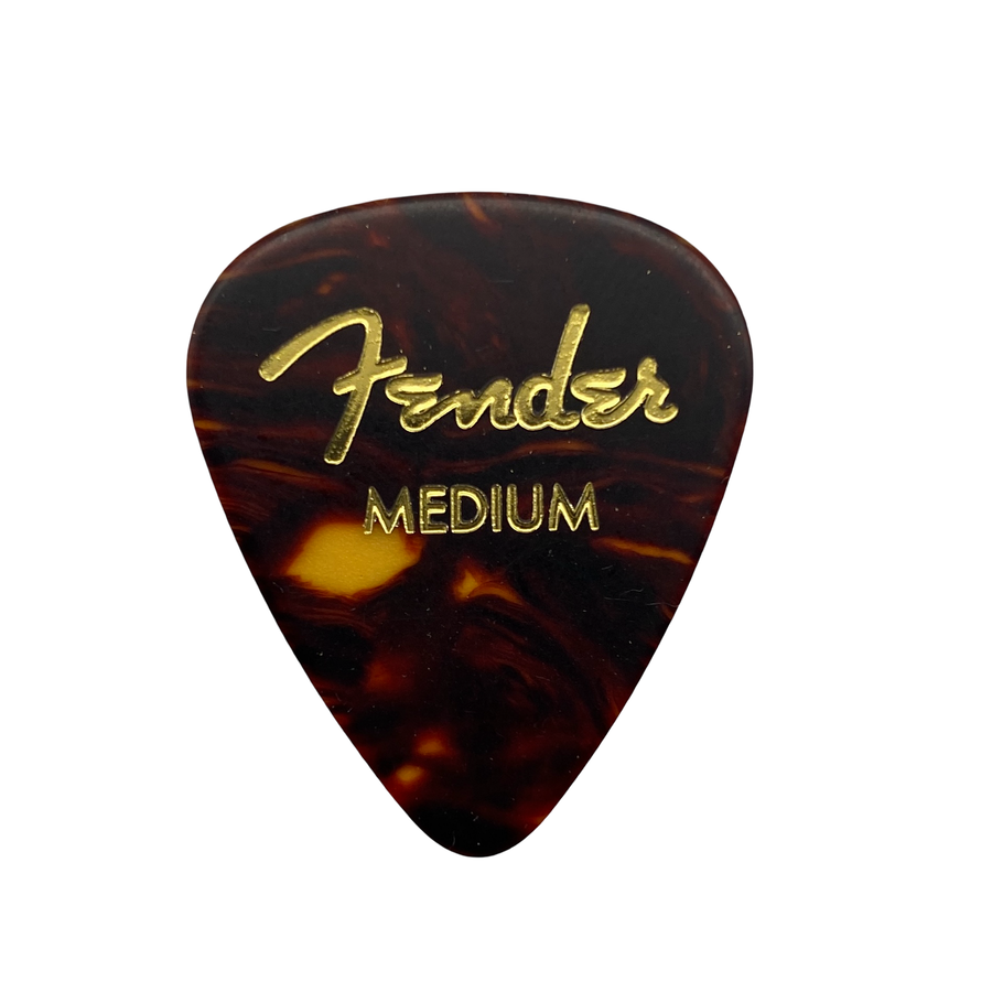 Fender Teardrop 351 Celluloid Tortoise Shell Flat Pick - Available in Heavy or Medium