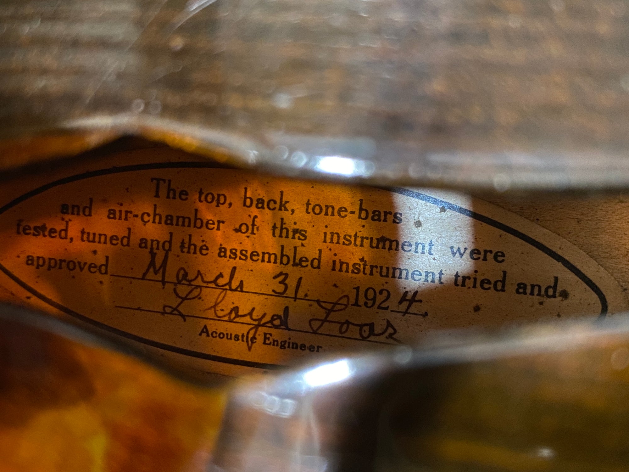 Pre-Owned 1924 Gibson Lloyd Loar Mandolin With Case