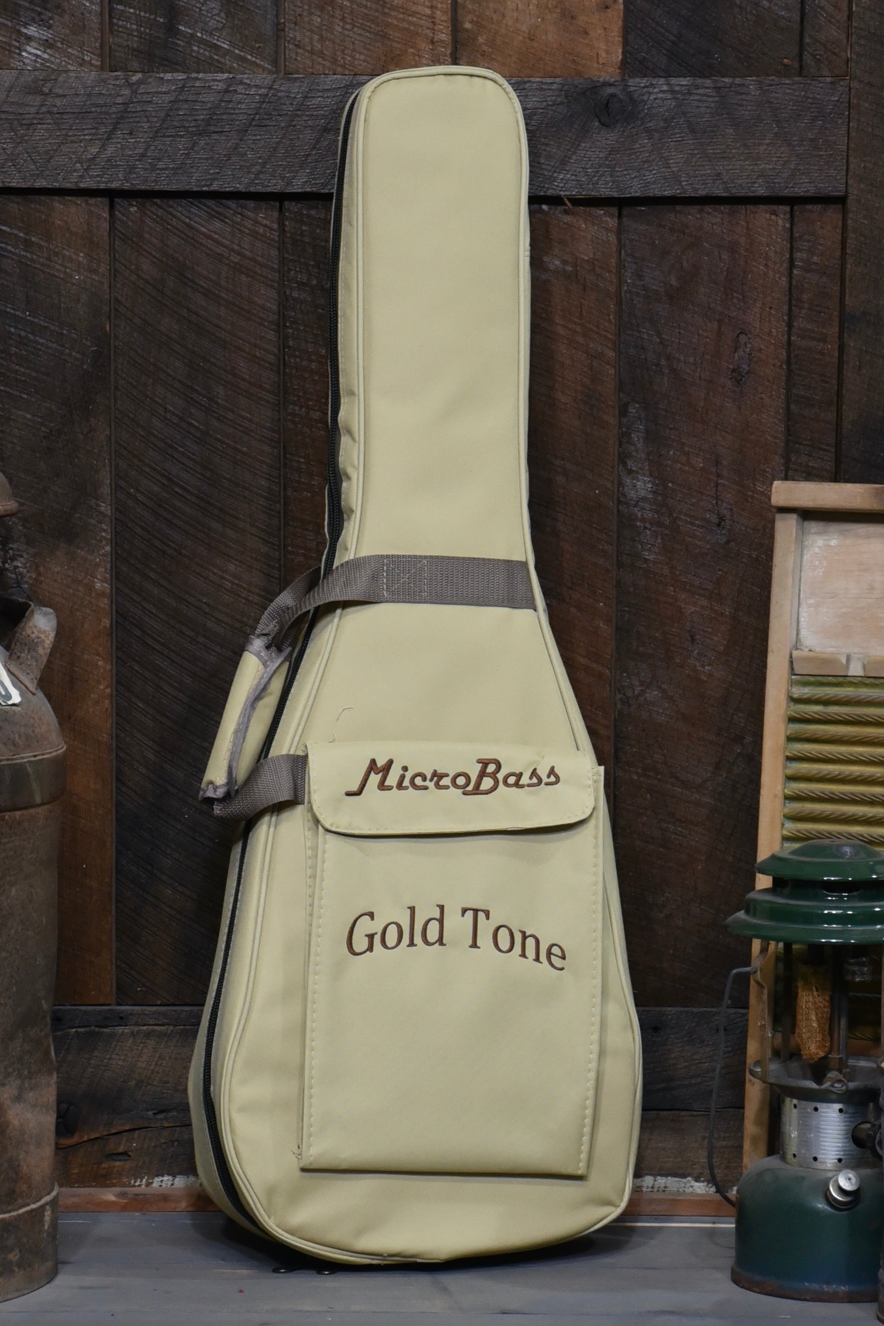 Gold Tone M-Bass 23 Inch Scale Fretless Acoustic Electric Micro Bass With Case
