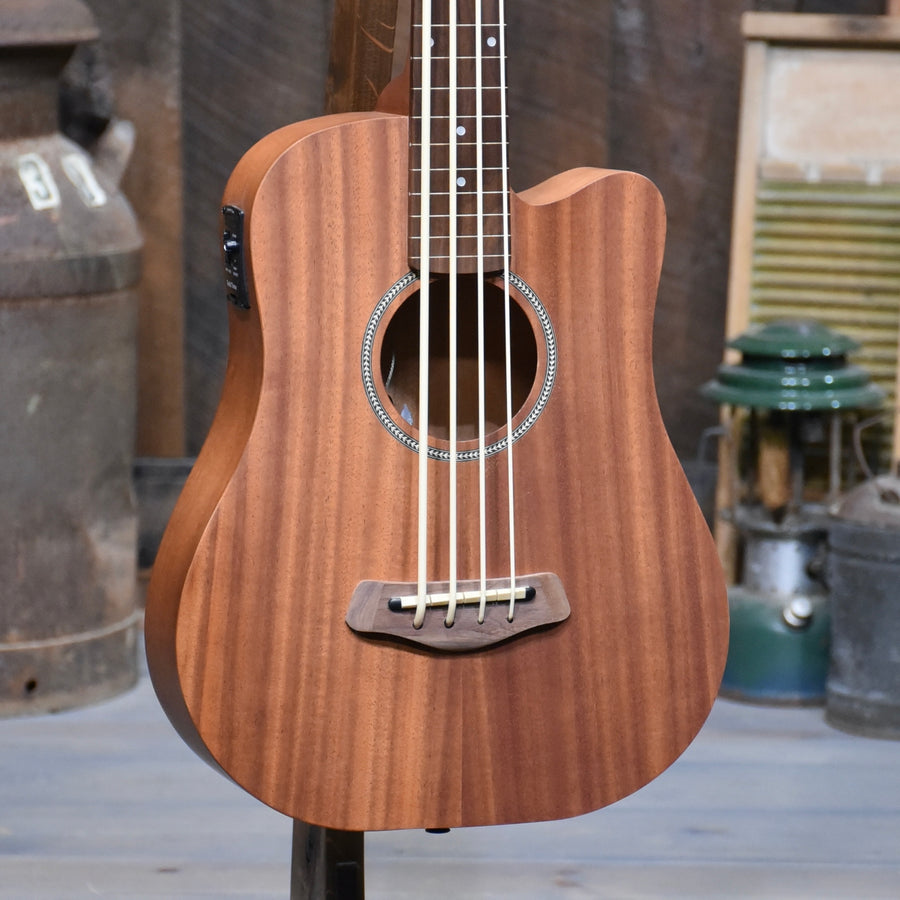 Gold Tone M-Bass 23 Inch Scale Fretless Acoustic Electric Micro Bass With Case