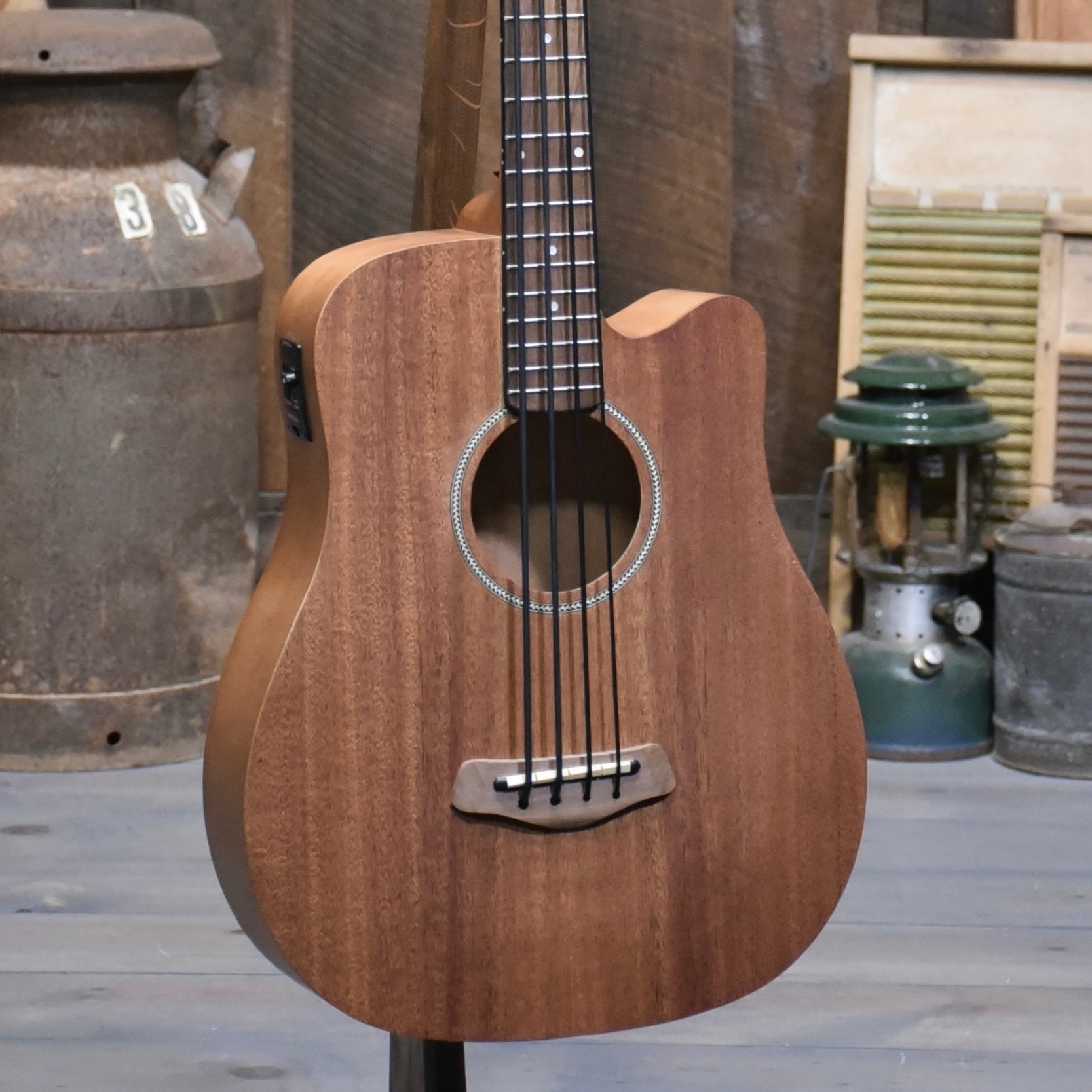 Gold Tone M-Bass 25 Inch Scale Acoustic Electric Micro Bass With Case