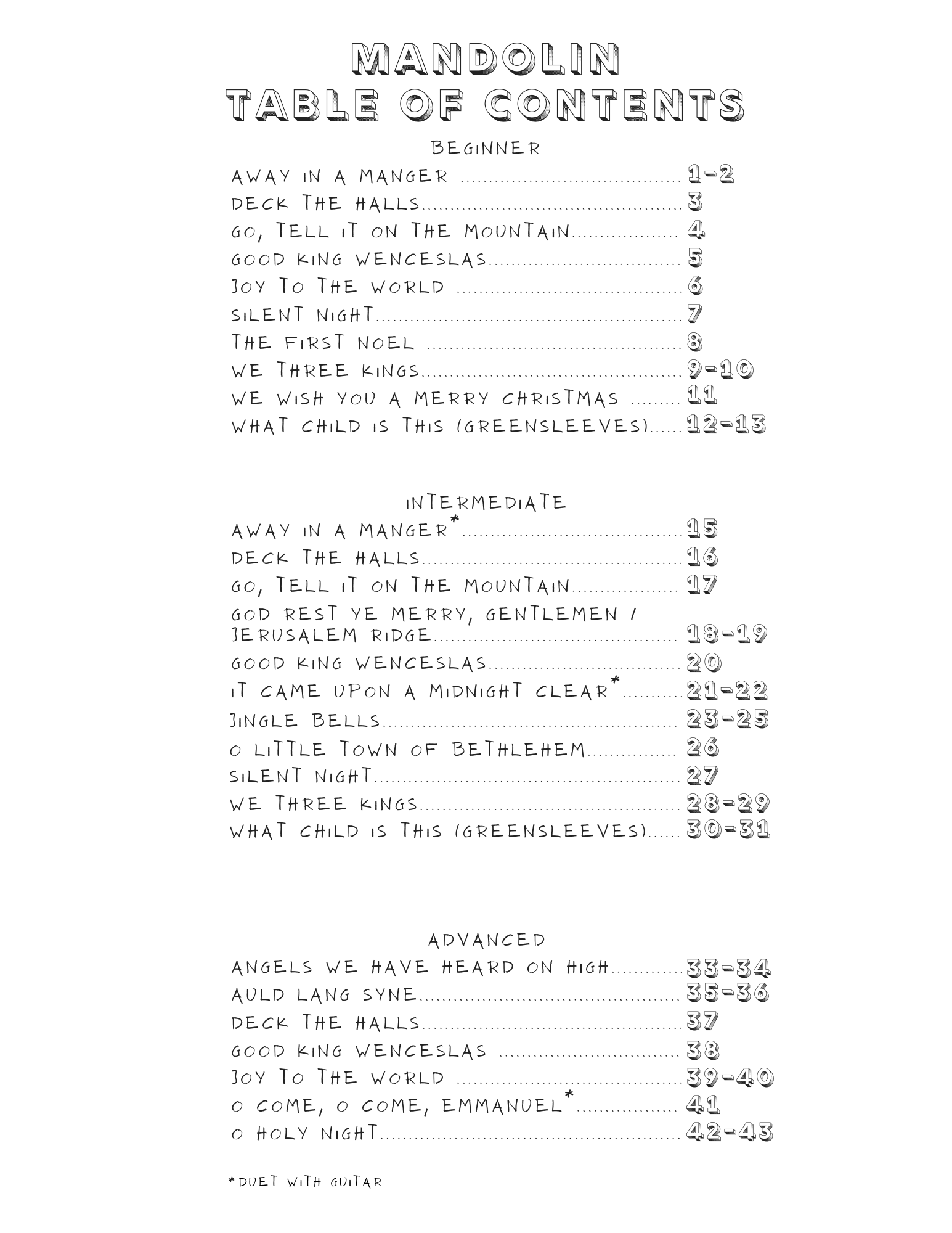 Banjo Ben’s Book of Tabs: Christmas Songs - Volume One