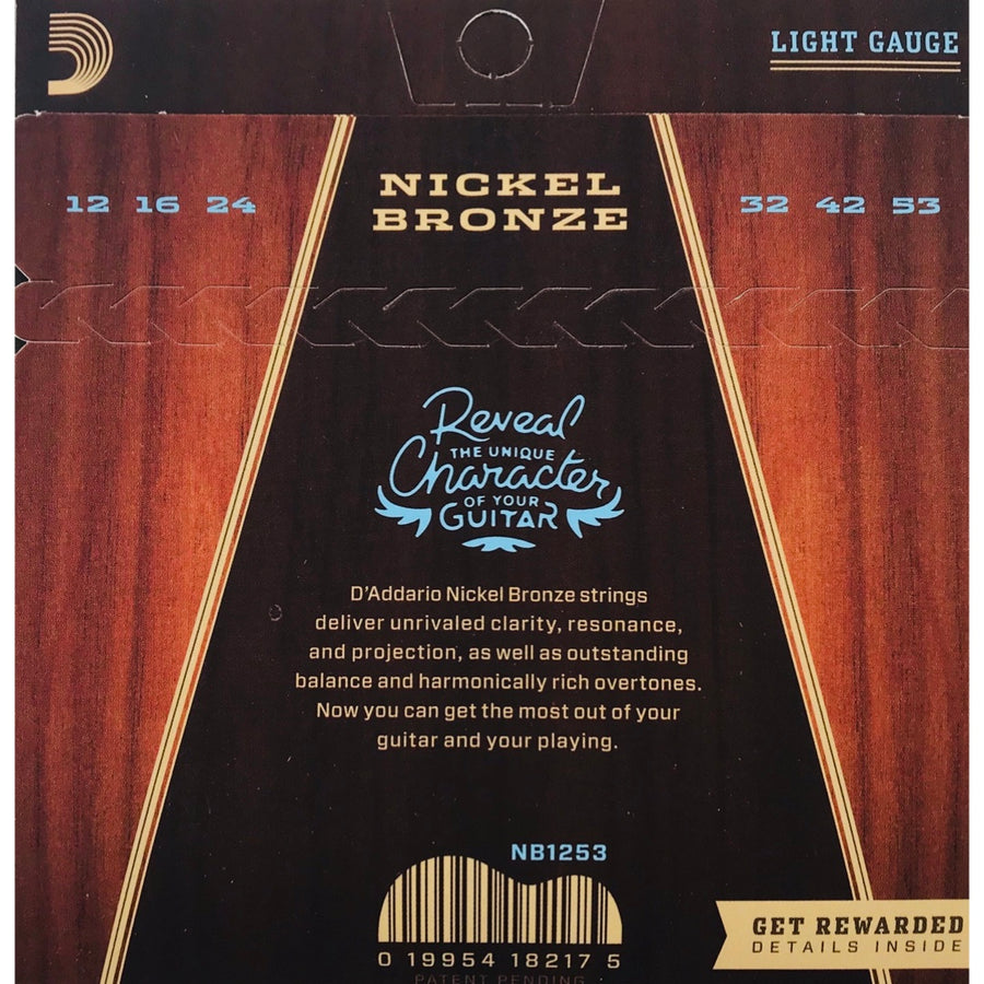 D'Addario Nickel Bronze Guitar Strings
