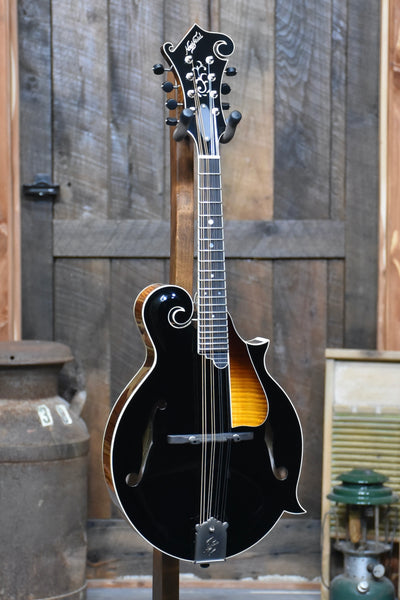 Northfield Big Mon Custom Black Top F-Style Mandolin With Case