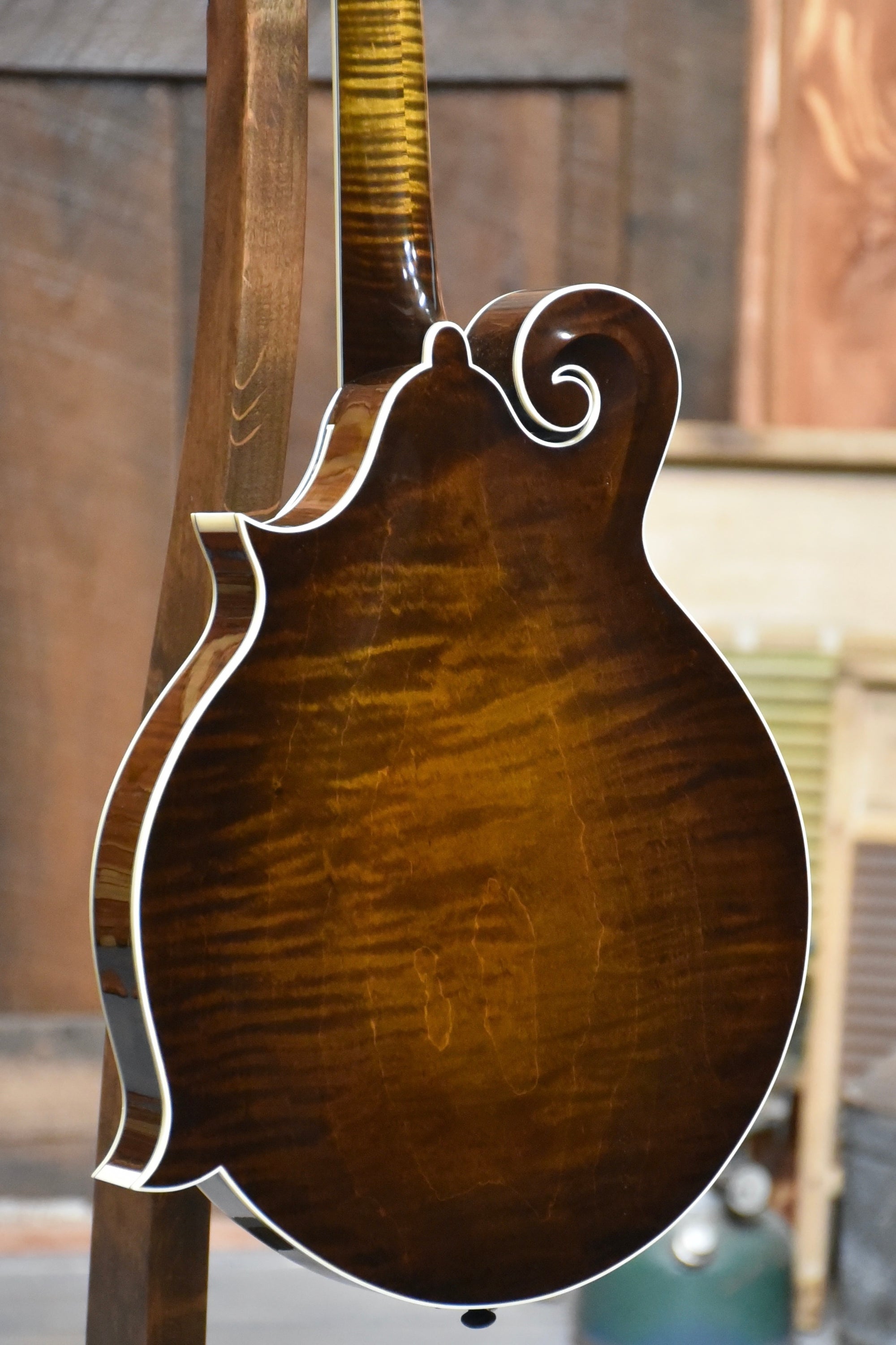 Northfield Big Mon Wide-Nut F-Style Mandolin With One Piece Back and Case - Brown