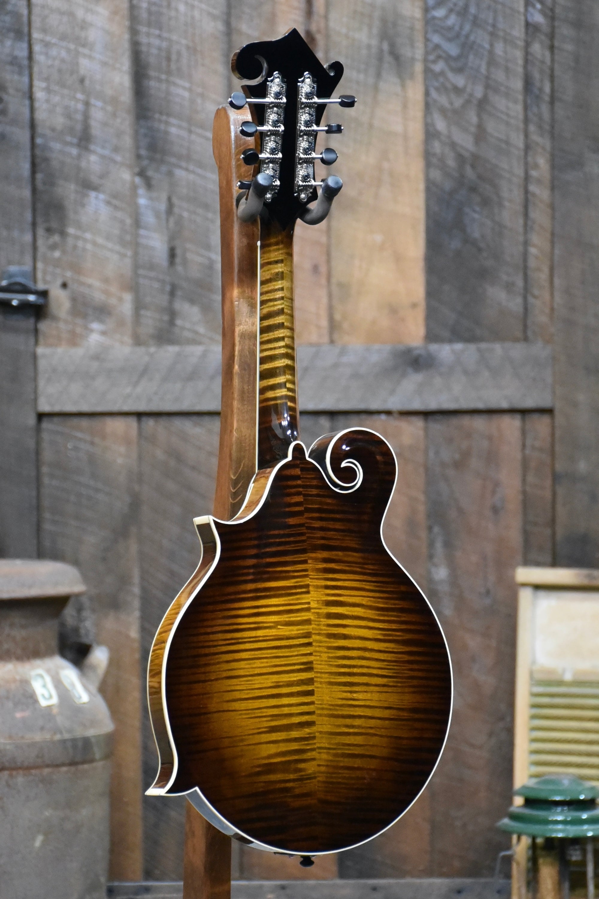 Northfield Big Mon Black Top Wide Nut F-Style Mandolin With Case