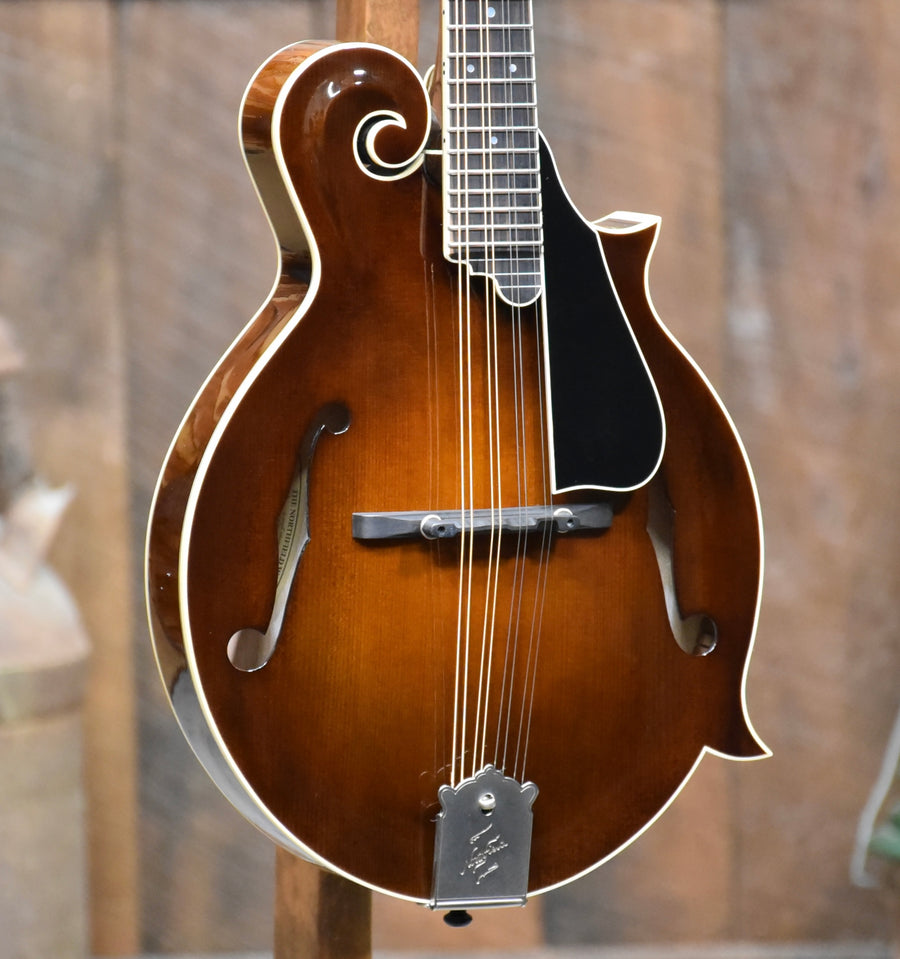 Northfield Big Mon Wide-Nut F-Style Mandolin With Two Piece Back and Case - Brown