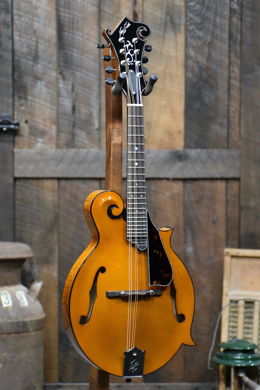 Northfield Big Mon Wide-Nut Amber F-Style Mandolin With Two Piece Back and Case